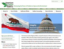 Tablet Screenshot of americancarbonregistry.org